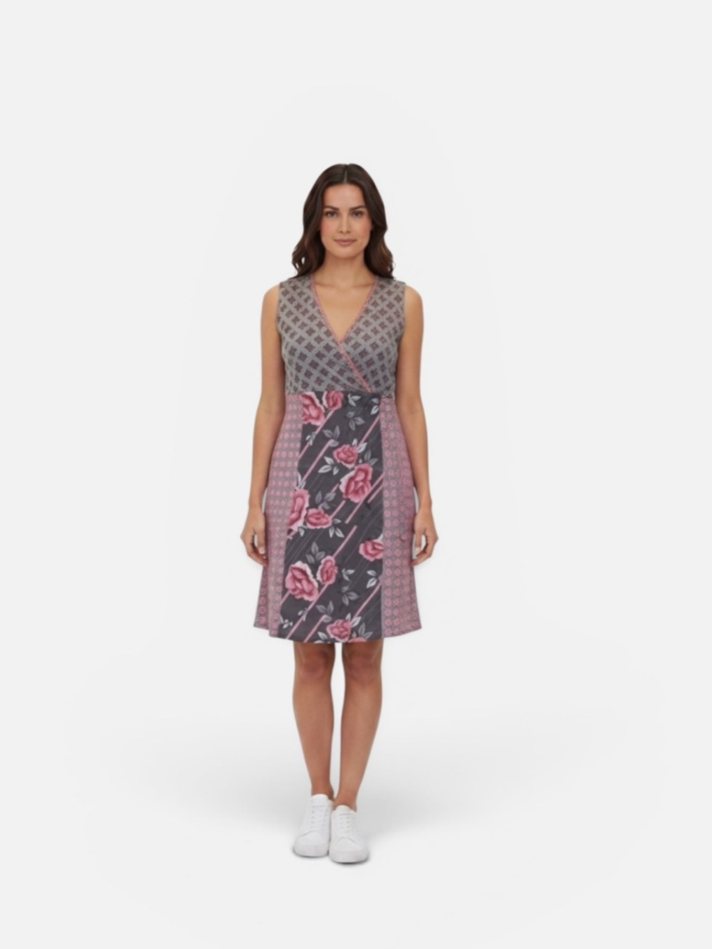 Soyaconcept patchwork sleeveless countrycore sleeveless grannycore dress size 40